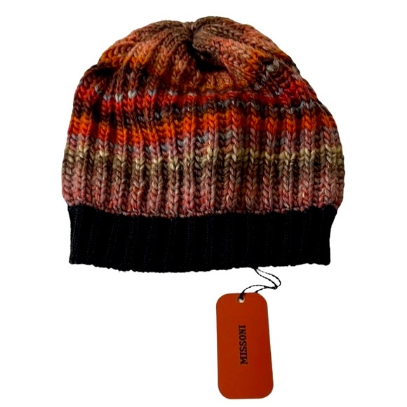 Missoni Multicolor Crochet-Knit Beanie, Red - Picture 14 of 16